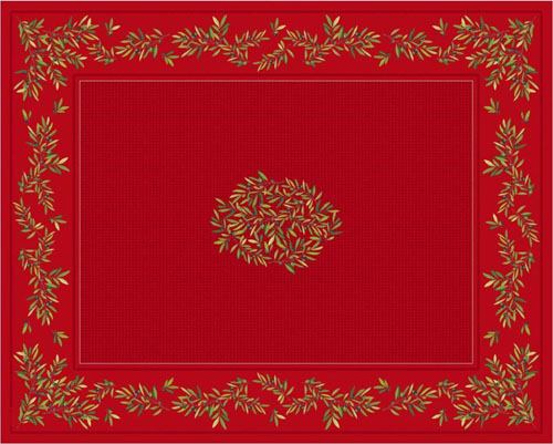 French tablecloth coated or cotton (Nyons. red)